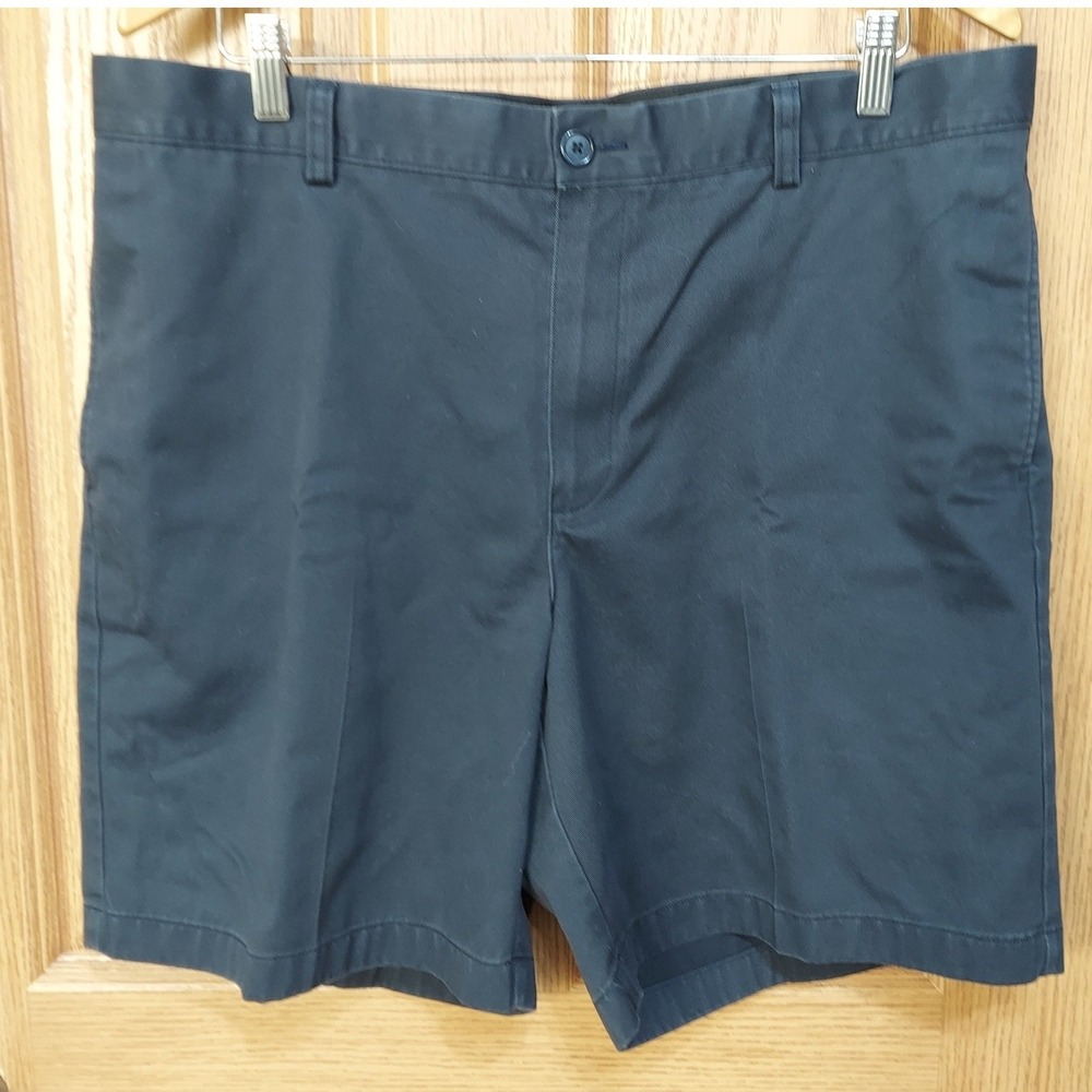 LL Bean Mens Navy Blue Classic Fit Cotton Chino Shorts 37 267793